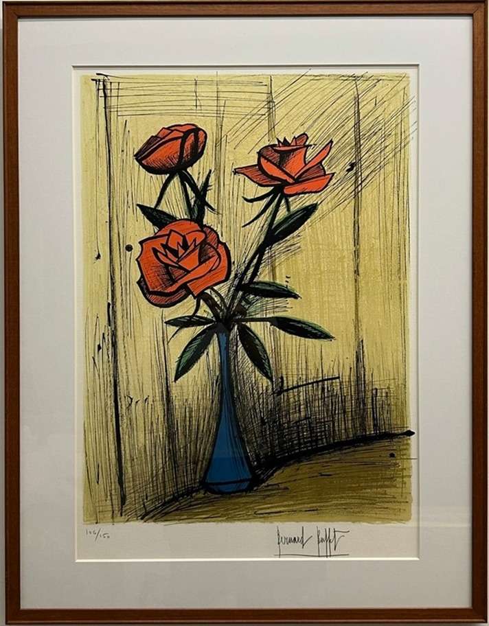 「花瓶の３本の薔薇／Three Roses in a Vase」（売約済み）