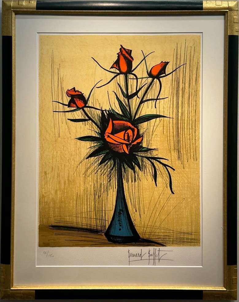 「青い花瓶のバラ／Roses dans un vase bleu」（売約済み）