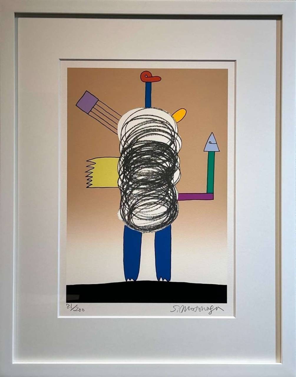 幾何学的な形と色彩のアート作品